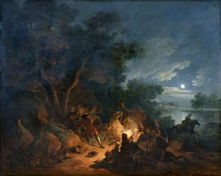 Rövarnas anfall på natten, ca 1770